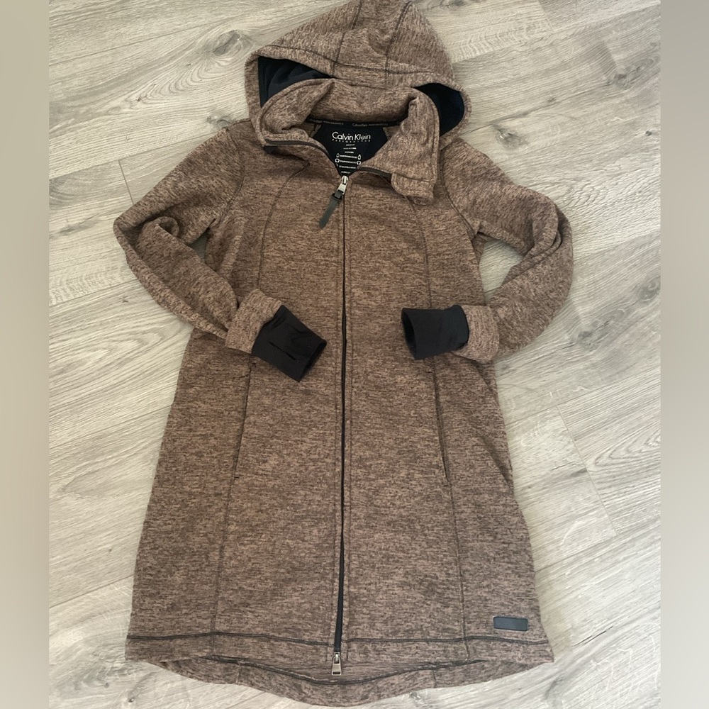 Calvin Klein Women’s Performance Long Full Zipper with Storm Cuffs Jacket
